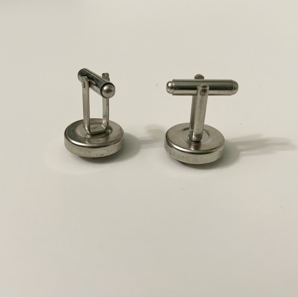 Vintage Lot of 7 Cufflinks Fabric Assorted Colours - Picture 5 of 16